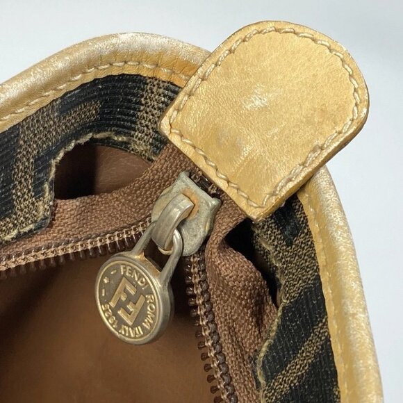 FENDI Zucca pattern Bucket type Tote Bag PVC/Leather Brown - Picture 12 of 12